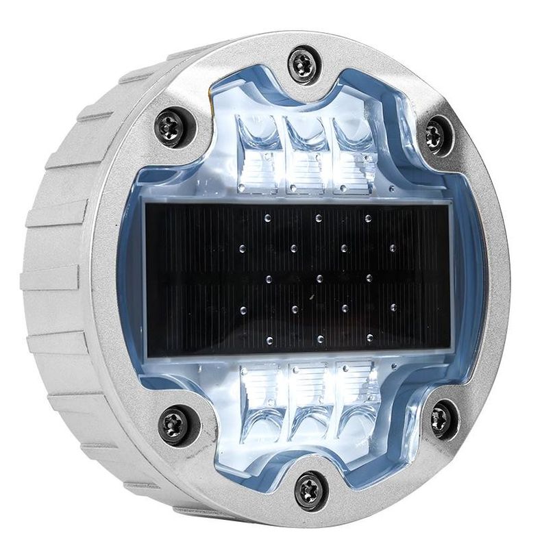 सड़कों पर सुरक्षा बढ़ाने के लिए रंगीन प्रकाश स्रोत के साथ एलईडी सोलर रोड स्टड