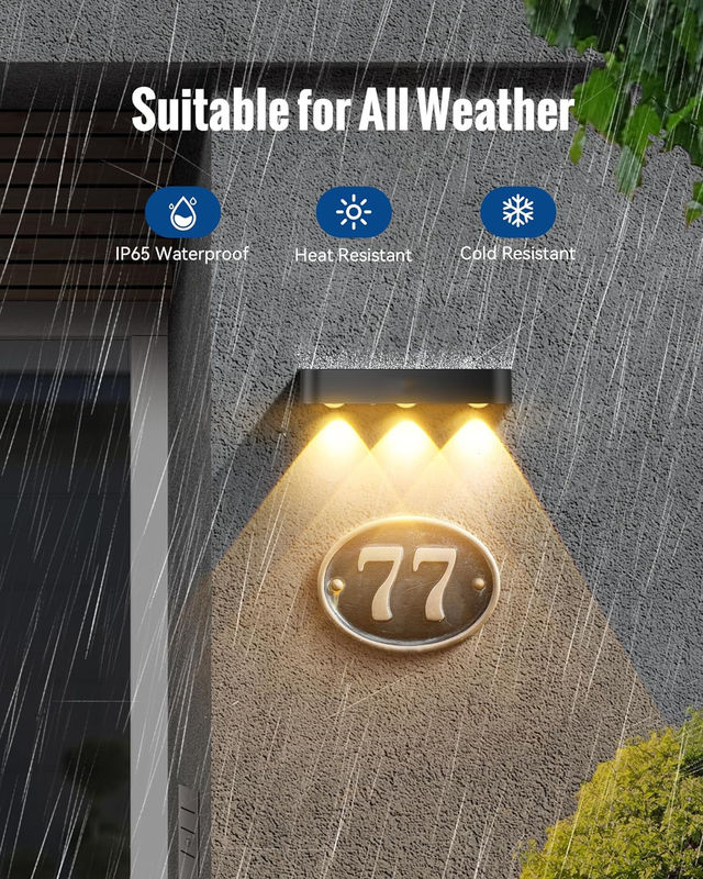 स्थिर और श्वास चालू/बंद मोड के साथ काले सौर संचालित एलईडी सजावटी रोशनी