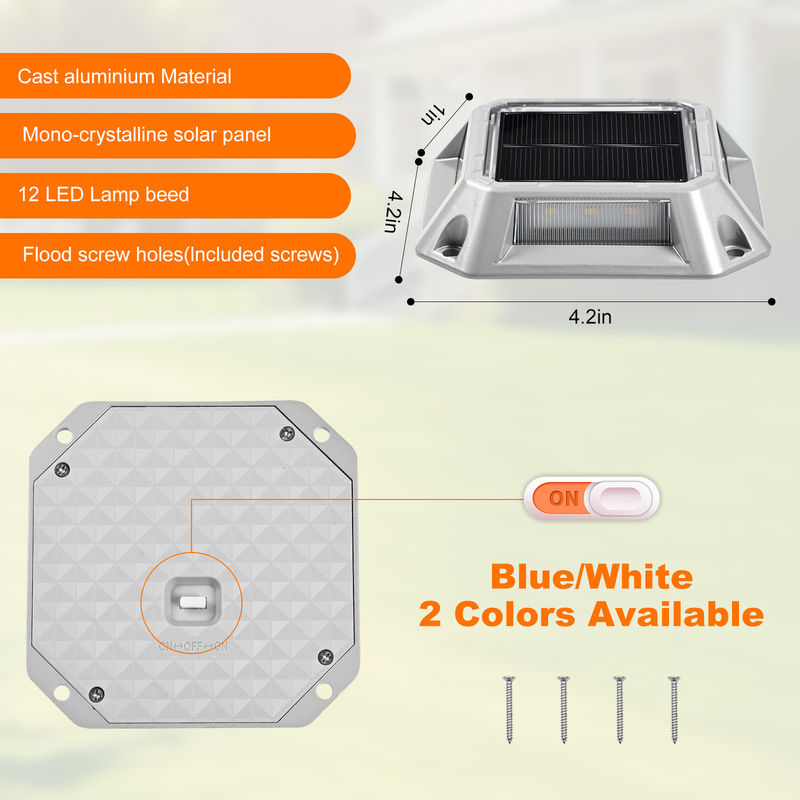 IP68 वाटरप्रूफ 20 लुमेन सोलर डॉक लाइट सोलर एलईडी लाइट सेट ऑफ 4 फॉर मरीन डॉक बॉर्डर