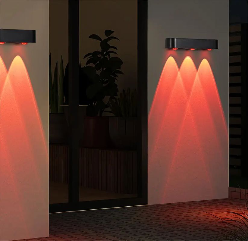 205*50*38 मिमी आकार के साथ ऊर्जा बचत 3-एलईडी दीवार घुड़सवार सौर प्रकाश