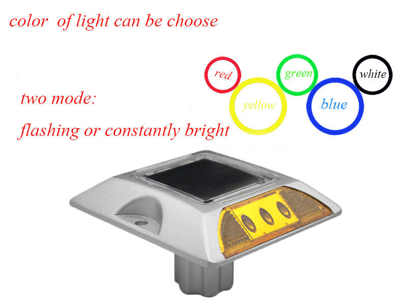 अत्यधिक तापमान के लिए सफेद/पीला/लाल/बुले/हरे रंग के सौर ऊर्जा से चलने वाले सड़क मार्कर