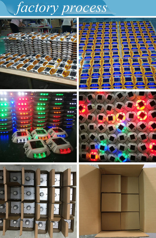 अत्यधिक तापमान के लिए सफेद/पीला/लाल/बुले/हरे रंग के सौर ऊर्जा से चलने वाले सड़क मार्कर