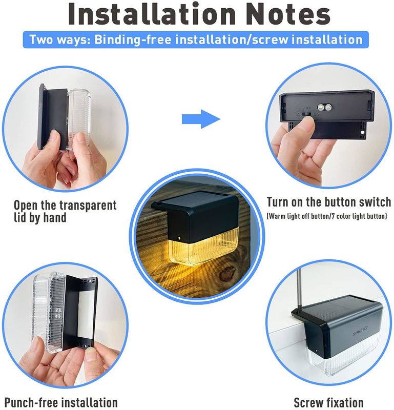 पर्यावरण के अनुकूल सौर उद्यान रोशनी 4-6 घंटे चार्जिंग समय और ABS पीसी के साथ