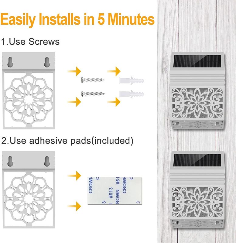 165g जलरोधक सौर डेक लाइट्स स्क्रू माउंट सौर डॉक लाइट आउटडोर प्रकाश व्यवस्था के लिए