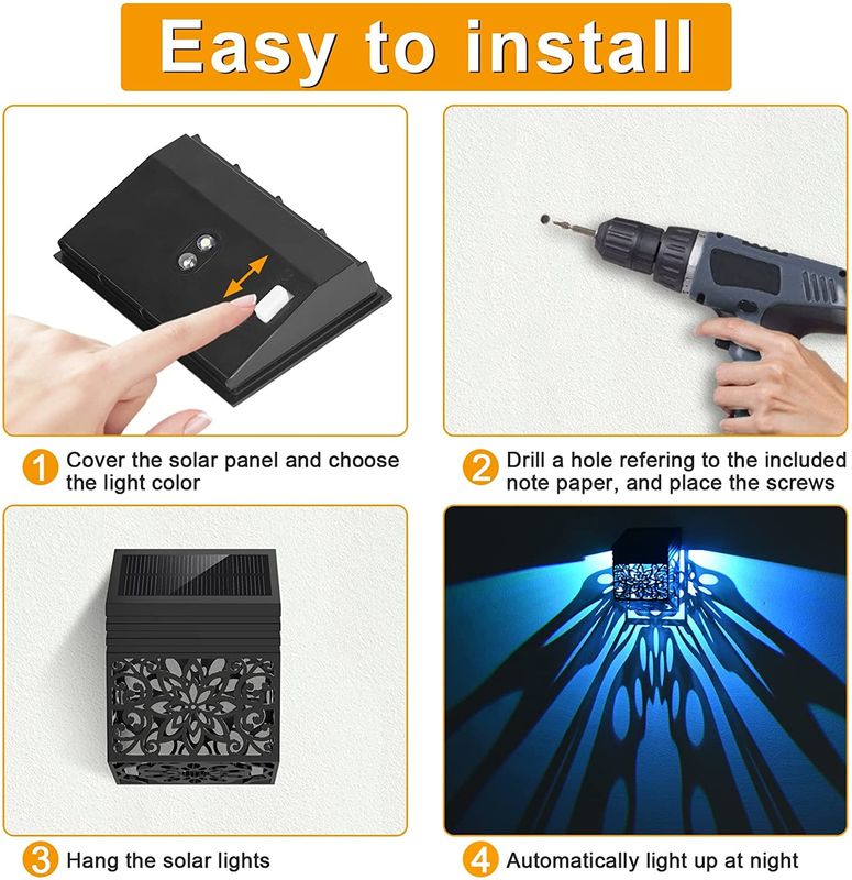 165g जलरोधक सौर डेक लाइट्स स्क्रू माउंट सौर डॉक लाइट आउटडोर प्रकाश व्यवस्था के लिए