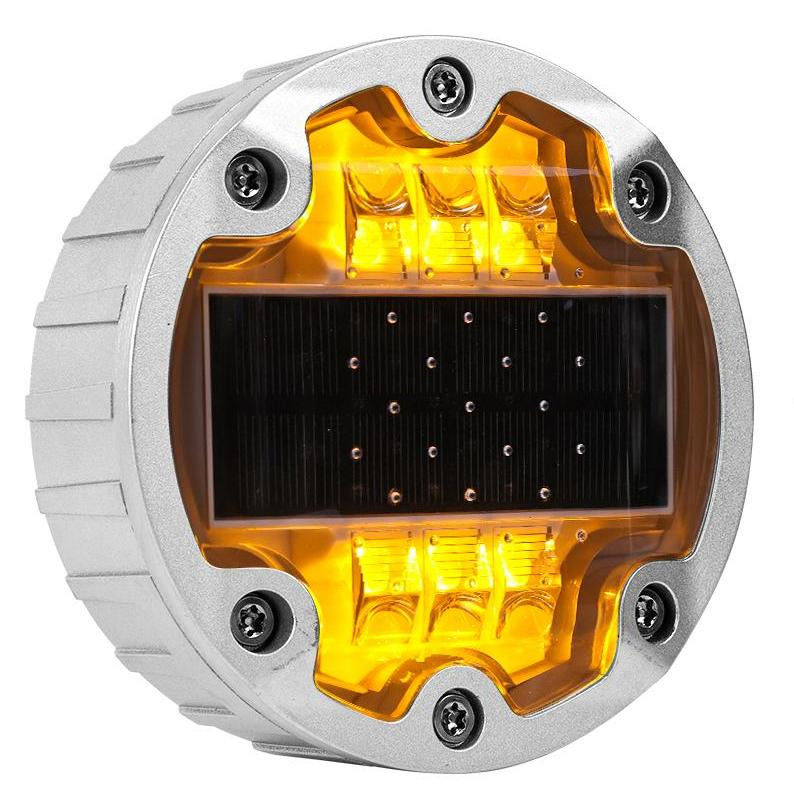 1150 ग्राम एंटी यूवी सौर ऊर्जा संचालित सड़क स्टड वाटरप्रूफ IP68 ट्रैफिक सड़क सुरक्षा के लिए एलईडी रोशनी