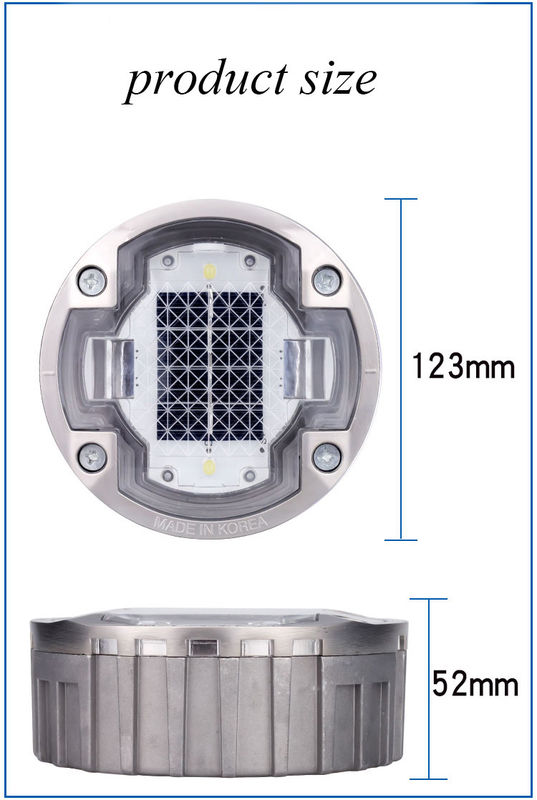 एल्यूमीनियम मिश्र धातु एलईडी लाइट रिचार्जेबल बैटरी 1.2V/600mAh MSDS के साथ सौर सड़क स्टड