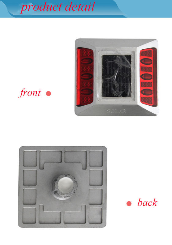 सुरक्षा चेतावनी के लिए एल्यूमीनियम मिश्र धातु और पीसी सामग्री के साथ सौर सड़क मार्कर