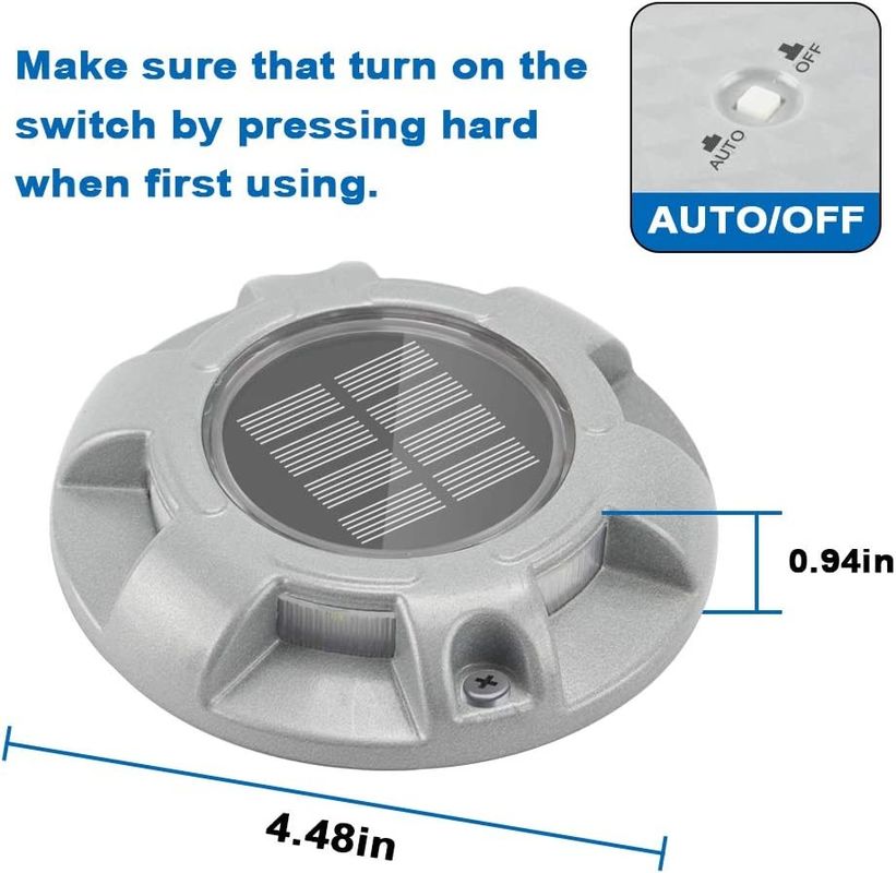 IP68 वाटरप्रूफ एल्यूमीनियम सोलर डेक डॉक फ्लोर लाइट गार्डन पथ के लिए 114*22MM