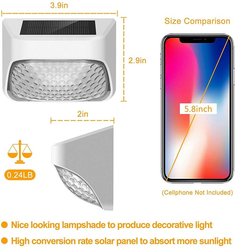 सौर ऊर्जा संचालित बाहरी जलरोधक सजावटी रोशनी बाड़ डेक कदम बगीचा सीढ़ी दीवार के लिए