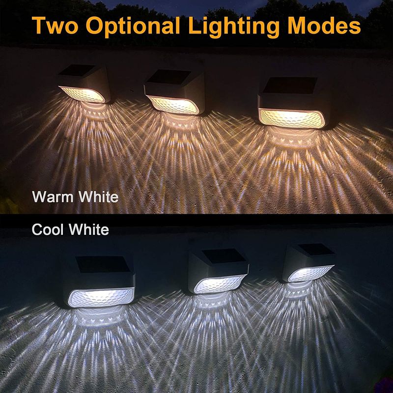 सौर ऊर्जा संचालित बाहरी जलरोधक सजावटी रोशनी बाड़ डेक कदम बगीचा सीढ़ी दीवार के लिए