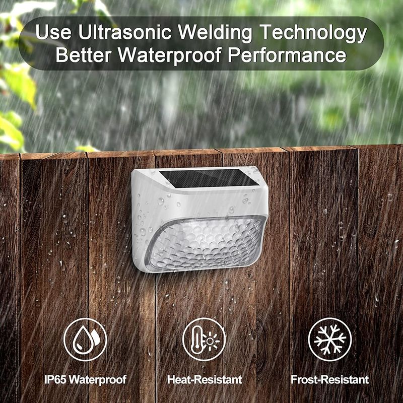 सौर ऊर्जा संचालित बाहरी जलरोधक सजावटी रोशनी बाड़ डेक कदम बगीचा सीढ़ी दीवार के लिए