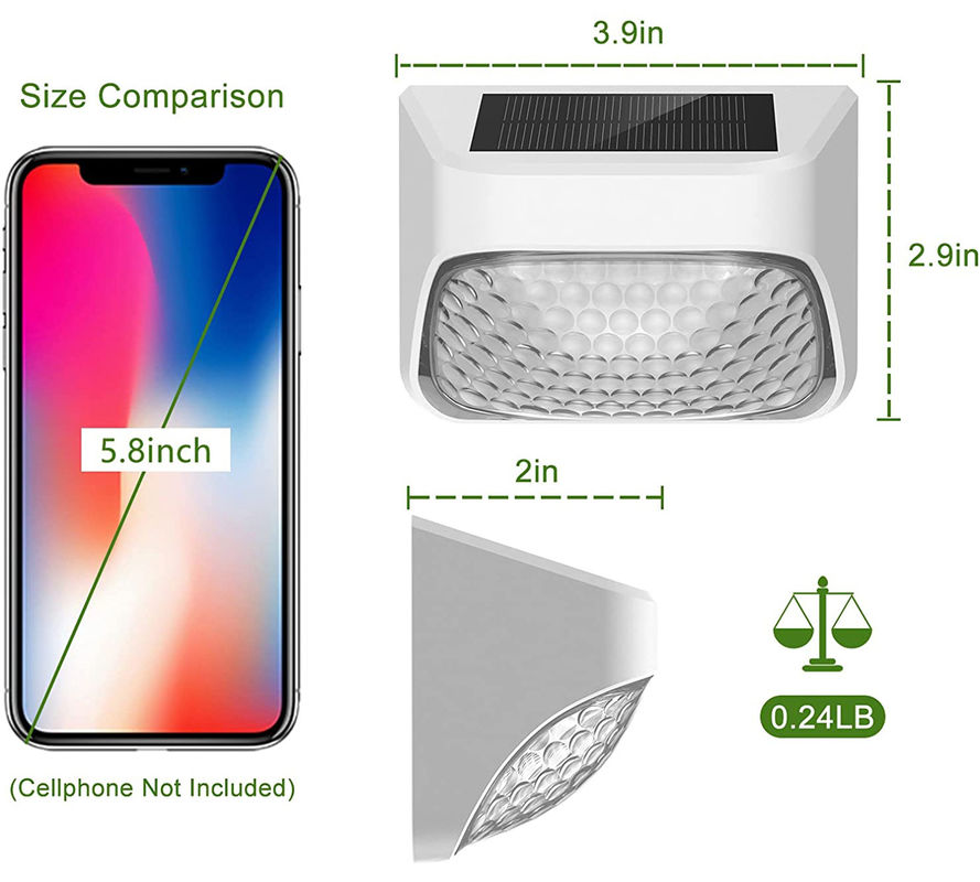 सौर ऊर्जा संचालित बाहरी जलरोधक सजावटी रोशनी बाड़ डेक कदम बगीचा सीढ़ी दीवार के लिए