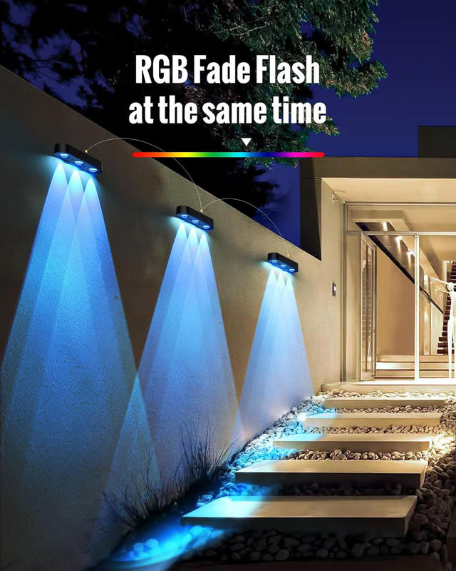 20 घंटे कार्य समय और IP68 वाटरप्रूफ रेटिंग के साथ वॉल माउंट सोलर डेक लाइट