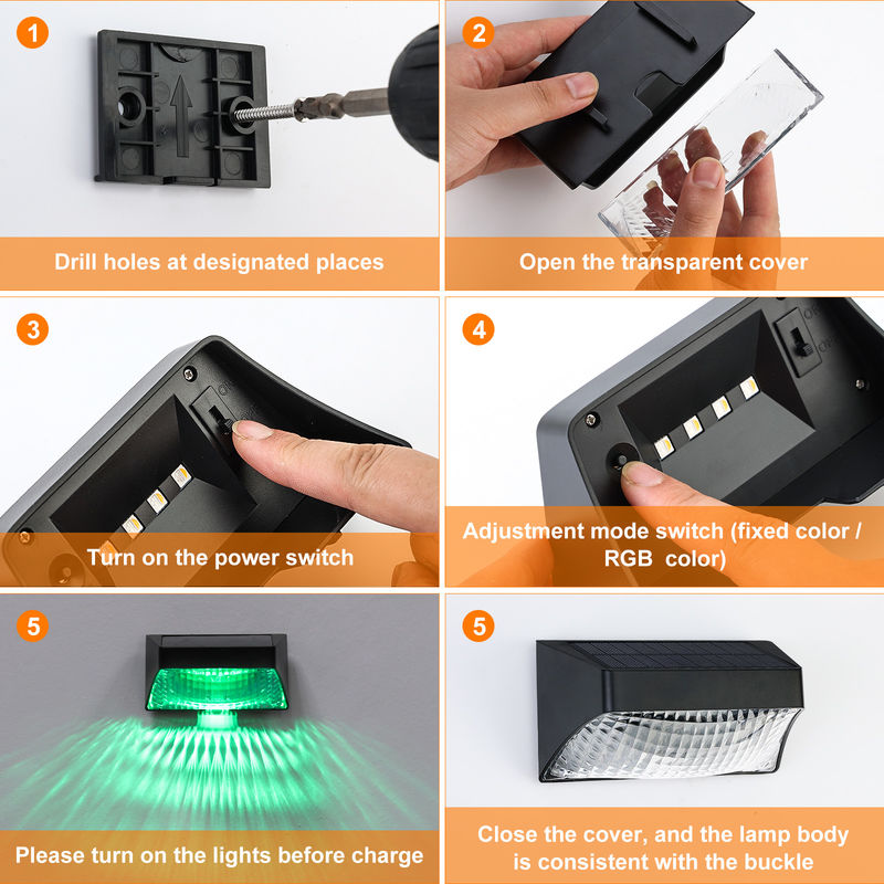 लुमेन सौर ऊर्जा संचालित आउटडोर उद्यान रोशनी कई प्रकाश मोड और उन्नत वजन के साथ