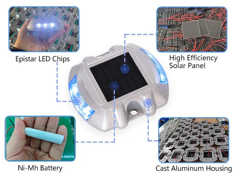 800 मीटर की दृश्यता और 10 टन से अधिक असर क्षमता के साथ सौर सड़क मार्कर लाइट