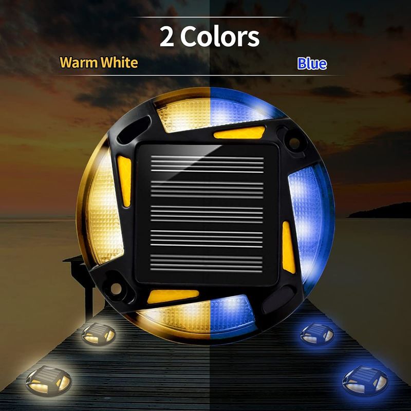 यातायात सड़क सुरक्षा के लिए 12 पीसी एलईडी उम्र बढ़ने प्रतिरोध सहायक प्रकाश व्यवस्था के साथ सौर सड़क स्टड