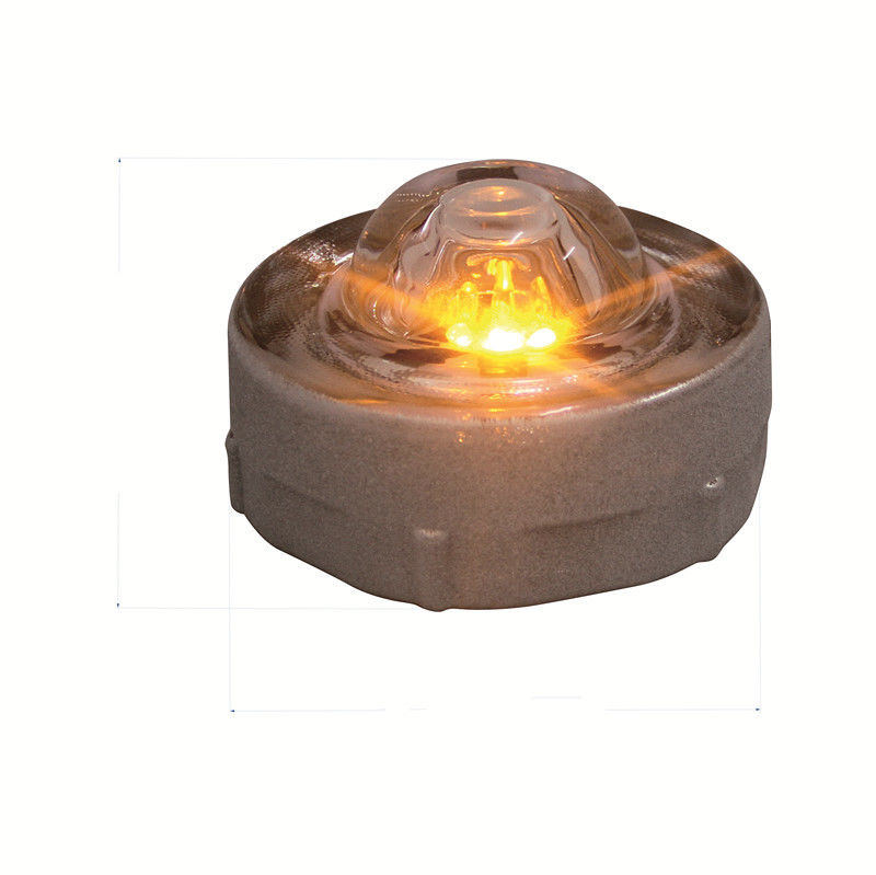 टेम्पर्ड ग्लास सोलर रोड स्टड कैट आई का लाइट रिवर्सर ट्रैफिक वार्निंग टाइप