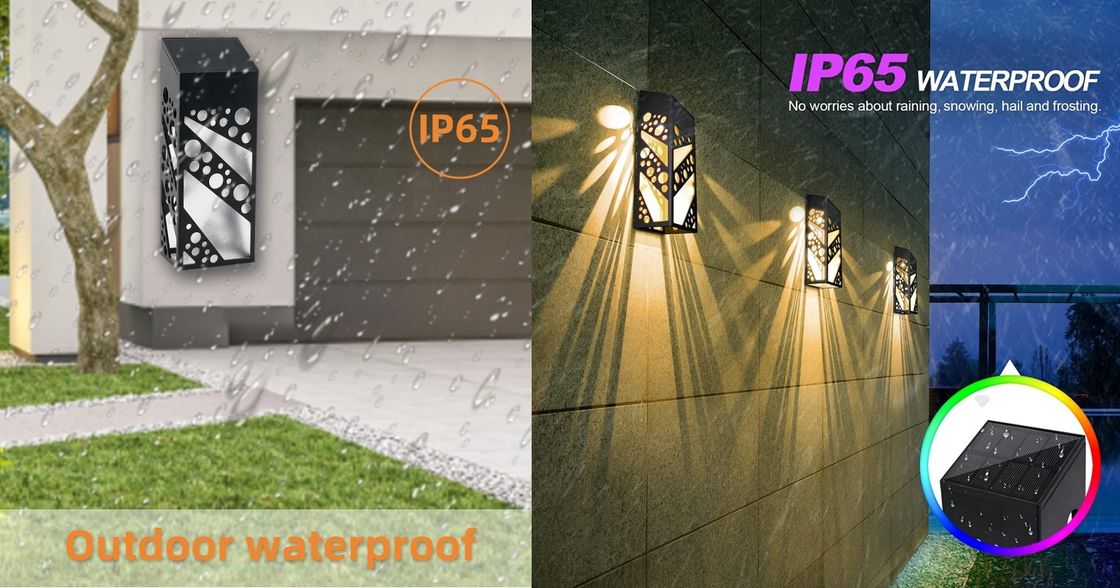 बाड़ उद्यान परिवेश प्रकाश के लिए सजावटी अद्वितीय प्रकाश प्रभाव सौर उद्यान रोशनी