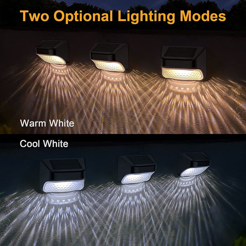 आउटडोर एलईडी सौर दीवार प्रकाश पानी प्रतिरोधी सौर उद्यान प्रकाश आंगन सीढ़ी पोर्च के लिए