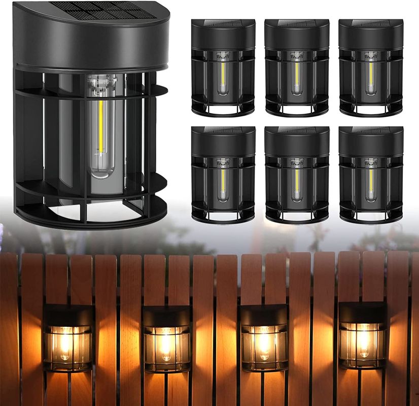 आउटडोर एलईडी सौर बाड़ प्रकाश सजावटी सौर उद्यान रोशनी आँगन गेट यार्ड के लिए