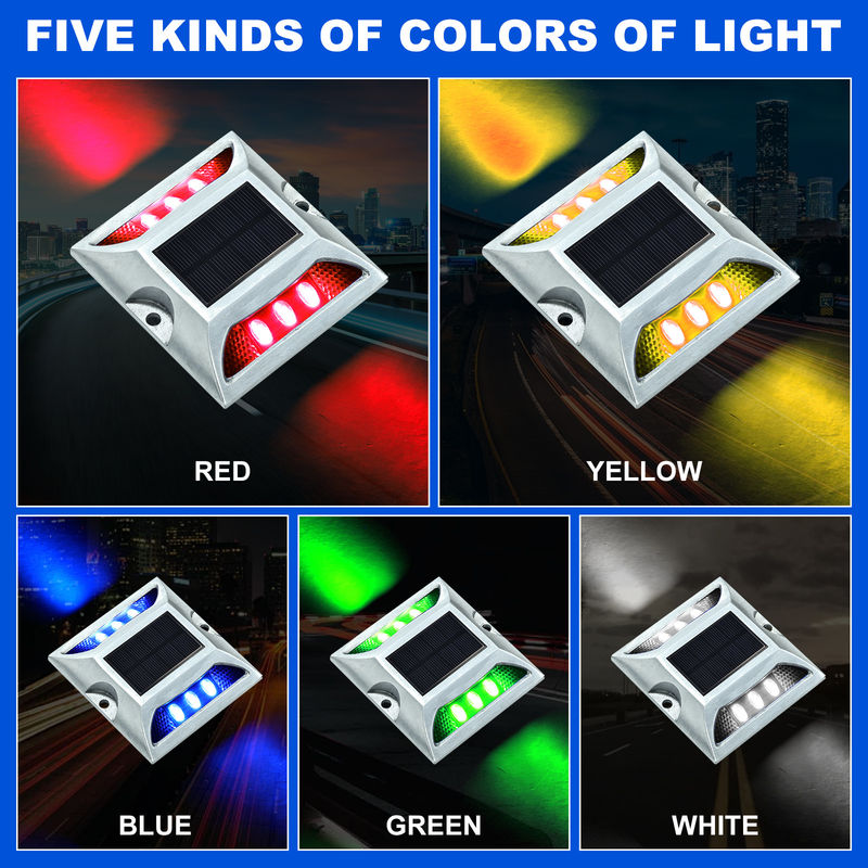 एल्यूमीनियम मिश्र धातु पीसी में 50 000+ घंटे जीवनकाल के साथ भारी शुल्क 330g सौर सड़क मार्कर