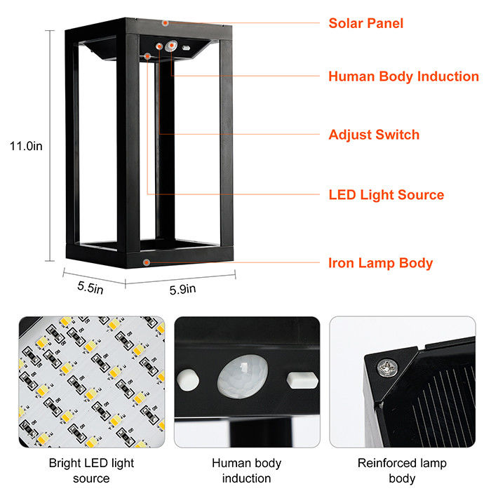 उद्यान के लिए बाहरी सौर दीवार दीपक घर, गैरेज, सामने, बरामदे के लिए सौर बाहरी दीवार रोशनी