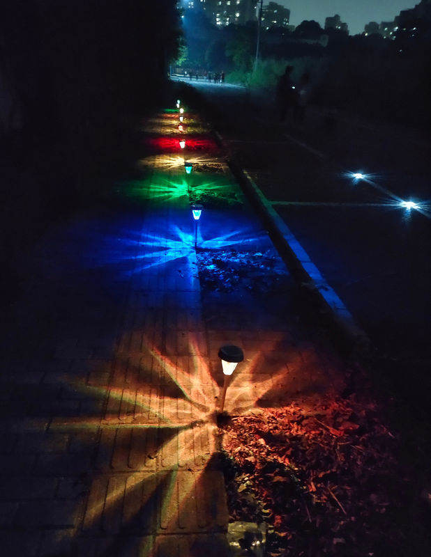 7-Color Solar Garden Pathway Lights IP65 Waterproof Stainless Steel