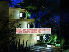 उच्च दृश्यता और लंबी दूरी की दृष्टि के लिए गोल सौर ऊर्जा संचालित सड़क मार्कर